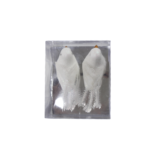 Kit c/ 02 mini passaros branco gliter ref nta40008 Fartex