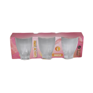 Jogo c/ 03 copos vidro 250ml ref elv1040 Elite
