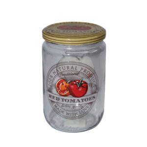 Pote vidro 660 ml c/ tampa decorada ref elud9147 elite