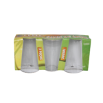 Produto Jogo c/ 03 copos vidro 300ml liso ref elv1064 Elite