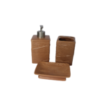 Kit banheiro 03 pcs porcelana guven ref prb01108 rio de ouro