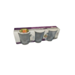 Jogo c/ 03 canecas 200 ml vidro cha eifl 15271 inga import