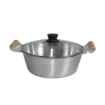 Produto Jogo c/ 05 caçarolas aluminio fundido polido tampa vidro Andrade