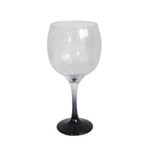 Taça 615 ml vidro gin royal pe preta ref 8090254 Allmix