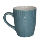 Caneca 360 ml ceramica textura winter azul ref 037az etilux