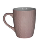 Caneca 360 ml ceramica textura winter rosa ref 037rs etilux