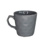 Caneca 220 ml ceramica drumy cinza ref canc135cz etilux