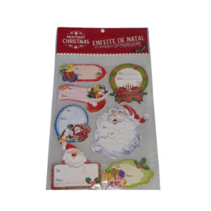 Cartela c/ 07 adesivos de natal ref natde03 Multiart