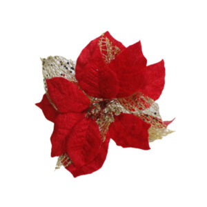 Enfeite decorativo de natal flor 28cm permanente flh03 Multiart