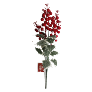 Produto Enfeite decorativo de natal planta 36cm permanente flh47 Multiart