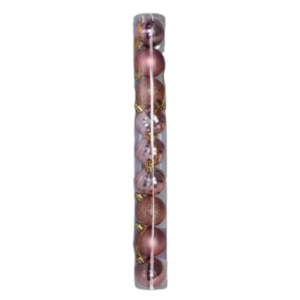 Produto Kit c/ 09 bolas de natal 06cm rose ref nboltb69r Multiart