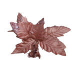 Enfeite decorativo de natal flor 32cm permanente flh63 Multiart