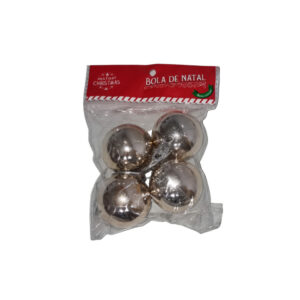 Kit c/ 04 bolas de natal 04cm rose ref nbol44c Multiart