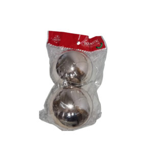 Kit c/ 02 bolas de natal 08cm rose ref nbol82c Multiart