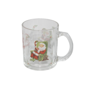 Produto Caneca 320ml vidro decorativo natal ref cnx0002 Multiart