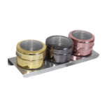 Porta temperos 03 pcs inox color magnetico 8032 Wellmix