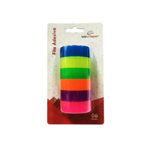 Kit c/ 06 fitas adesivas neon color ref wpf20016 Wincy