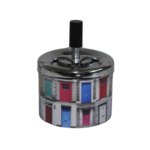 Cinzeiro redondo metal 12cm c/ pote reservatorio 172 Amigold