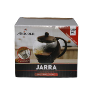 Chaleira bola 1250ml vidro cha c/ infusor ref 5140 Amigold