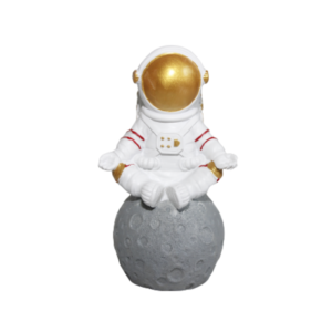 Enfeite estatua astronauta 15cm resina ref cb2065 C3B Comercio
