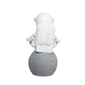 Enfeite estatua astronauta 15cm resina ref cb2065 C3B Comercio