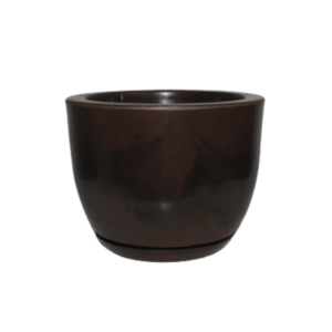 Vaso redondo bojo liso 0 marrom cacau ref 12921 Minarte