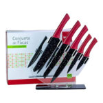 Produto Jogo c/ 05 facas de cozinha e suporte acrilico ref ixb08092 Wincy