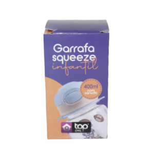 Garrafa 400 ml squeeze infantil c/ canudo ref top0957 DL Festas