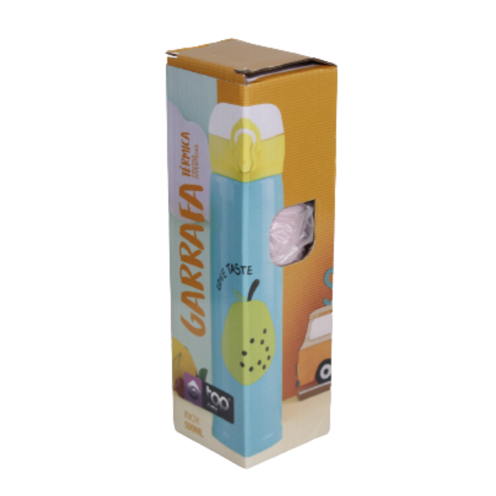 Produto Garrafa 500 ml squeeze termica inox frutas top1224 DL Festas