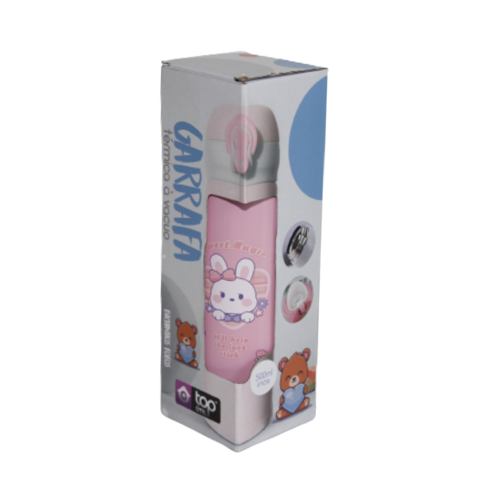 Produto Garrafa 500 ml squeeze termica inox bichinho fofo 1229 DL Festas