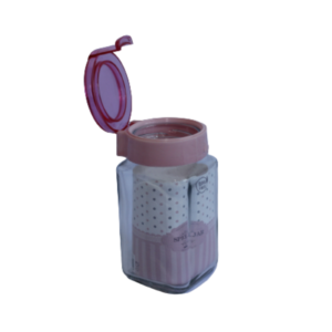 Pote 200 ml vidro ret tampa acrilica ref hn1217 deg comercio