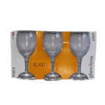 Produto Jogo c/ 03 tacas vidro 340ml vinho 3628 Euroquadros Fratelli