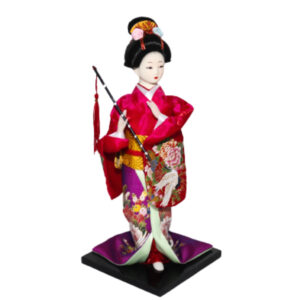 Boneca japonesa resina 30cm decorativa tgex01 Tenda Importação
