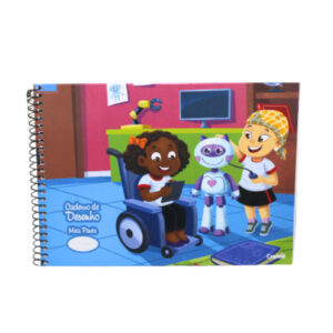 Caderno desenho 80 folhas capa dura meia pauta ref 7350 Credeal