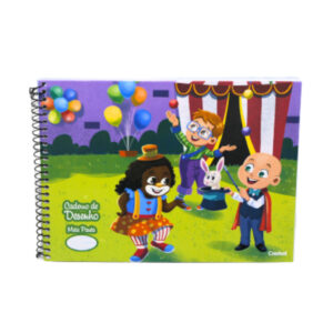 Caderno desenho 80 folhas capa dura meia pauta ref 7360 Credeal