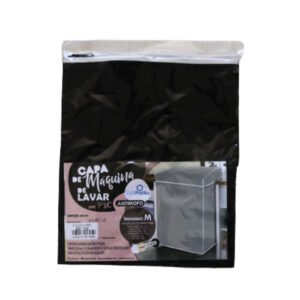 Capa de maquina M pvc antimofo preta ref 1795 Vida Pratika