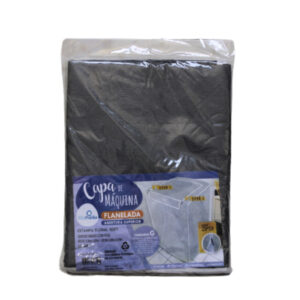 Capa de maquina G flanelada c/ ziper cinza ref 1850 Vida Pratika