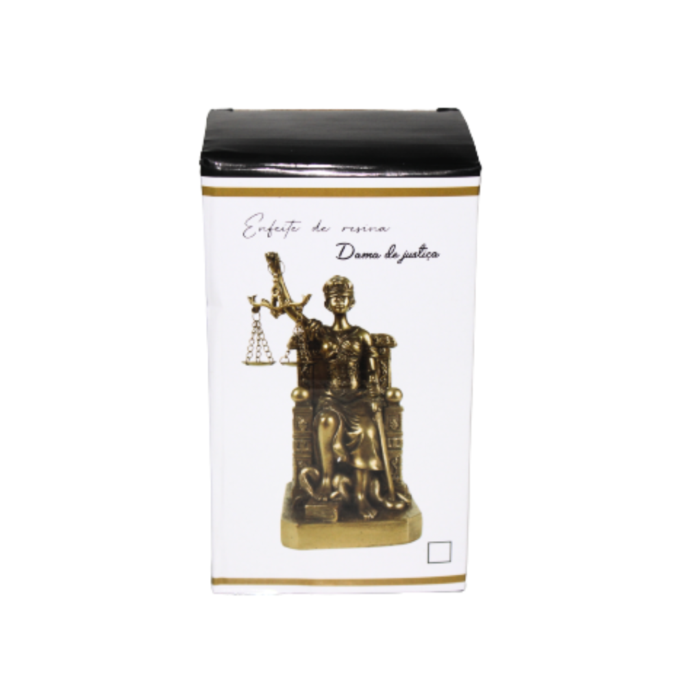 Produto Enfeite de resina dama da justiça 19cm tresj08 Tenda Importação