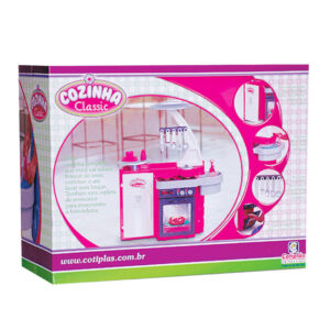 Cozinha classic infantil c/ acessorios rosa ref 1601 Cotiplas