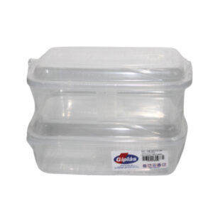 Jogo c/ 02 potes retangular 800 ml ref cr-209 Giplas