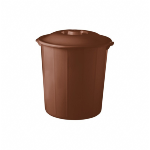 Lixeira 12 lts redondo cinza c/ tampa ref lig-12 Giplas