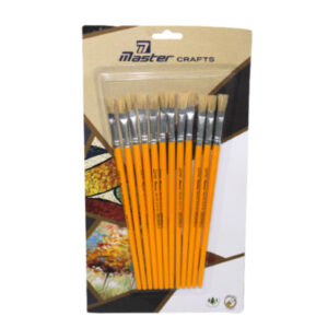 Kit c/ 12 pincel n 10 chato cabo madeira ref apch10x Master