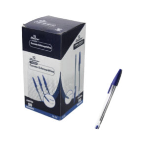 Caixa c/ 50 caneta esferografica cristal 1.0mm azul oesf10 Master
