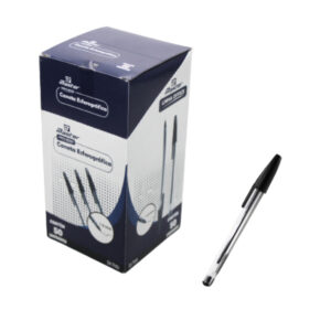 Caixa c/ 50 caneta esferografica cristal 1.0mm preta esf10 Master