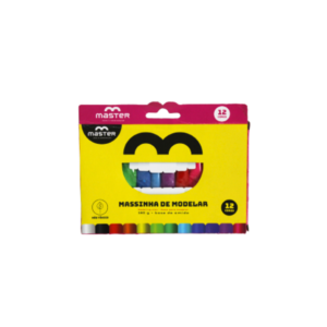Caixa c/ 12 massinha de modelar color escolar 180g emas2fp Master