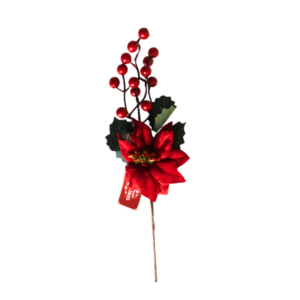 Galho de flor 30cm natalino ref flh49 Multiart
