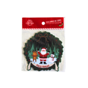 Kit c/ 04 porta copos plastico natalino ref amx0043 Multiart