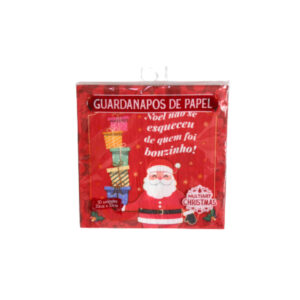 Kit c/ 10 guardanapos de papel natalino 33x33cm gpx08 Multiart