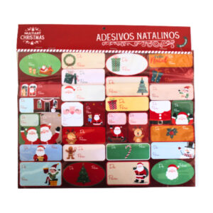 Cartela c/ 30 adesivos natalinos ref natade05 Multiart