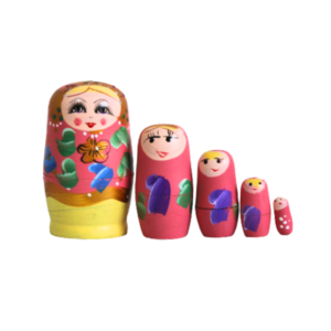 Enfeite decorativo 05 mini bonecas madeira ap75105 Apeximp